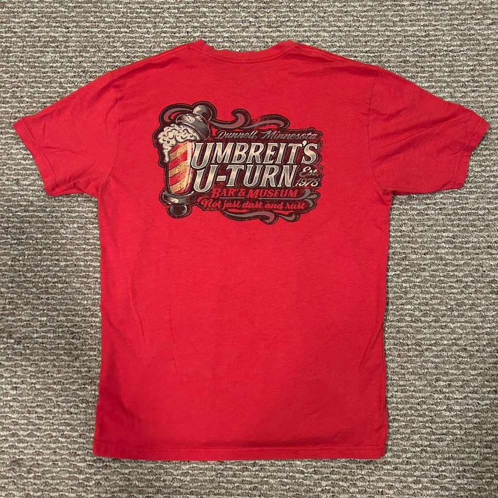 Dive Bar Shirt Club T-Shirt - Red Men's Large - Umbreit's U-Turn Bar and Museum